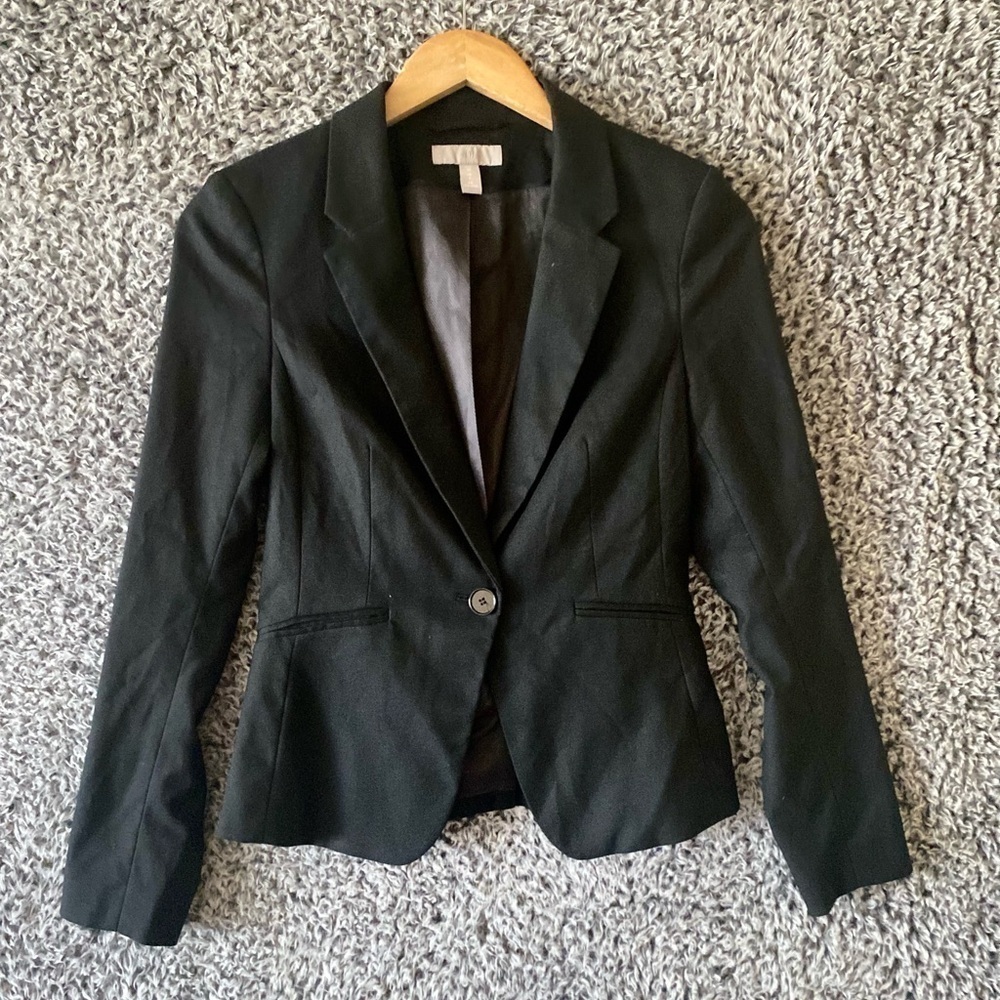 HM Womens Black Blazer/Office  Carrier Workwear Jacket Size 2